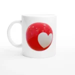 White Heart Emoji Mug