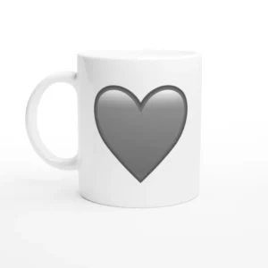 Grey Heart Mug