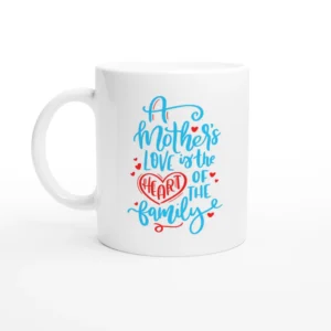 A Mother's Love Is The Heart (blue) Mug