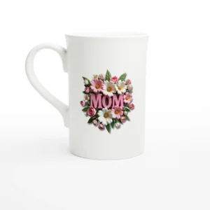 Mom in Flowers Porcelain Slim Mug
