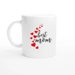 Best Mom with Hearts Mug