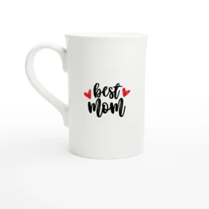 Best Mom (2 hearts) Porcelain Slim Mug