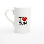 I Love Mom Porcelain Slim Mug