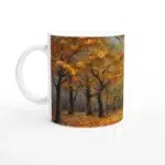 Autumn Forest Art Mug - Vibrant Fall Foliage Design