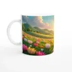 Enchanted Meadow Mug - AI Fantasy Art on 11oz Ceramic Cup