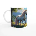 Enchanted Vista Unicorn Mug - AI Fantasy Art on 11oz Cup