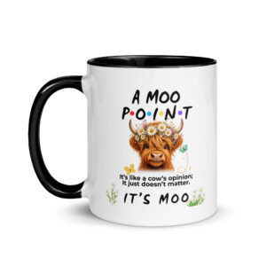 A Moo Point Highland Cow Ceramic Mug