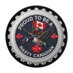 Proud to be a Nasty Canadian Round mouse pad
