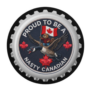 Proud to be a Nasty Canadian Round mouse pad