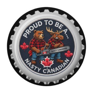 Proud to be a Nasty Canadian Round mouse pad