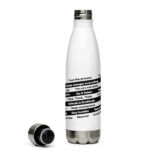 Daily Recovery Slogans Water Bottle –  17oz Stainless Steel Vacuum Insulated Sobriety Gift