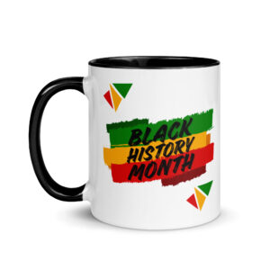 Black History Month – Glossy Ceramic Coffee Gift Mug with Black Accent