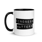Kindness Matters – White Glossy Ceramic Coffee Gift Mug with Colour