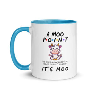 A Moo Point Ceramic Coffee Mug with Color