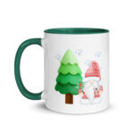 Santa Gnome Hot Chocolate Mug – Red or Green Colour Accent