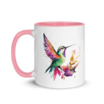 Hummingbird Watercolour – Glossy Ceramic Coffee Mug with Colour