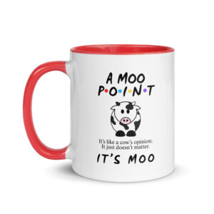 A Moo Point Ceramic Coffee Mug with Color