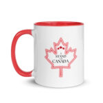 "I Stand For Canada" Glowing Maple Leaf Two-Tone Ceramic Coffee Mug