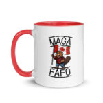 "MAGA - FAFO" Canadian Beaver Two-Tone Ceramic Coffee Mug