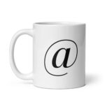The @ White Glossy Mug