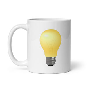On and Off - Double Sided Glossy White Ceramic Coffee Mug