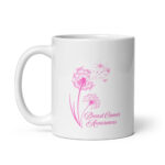 Pink Dandelion Breast Cancer Awareness Ceramic Coffee Mug – Hope & Support Gift