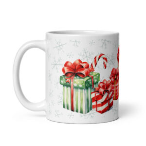 Christmas Presents – White Glossy Ceramic Seasonal Coffee Mug