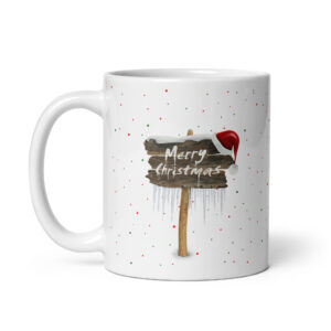 Merry Christmas - White Glossy Ceramic Seasonal Coffee Mug