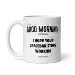 Funny Profanity Keyboard Mug – "I Hope Your Spacebar Stops Working" Sarcastic Coffee Cup