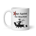 Rage Against the Machine - White Glossy Ceramic Coffee Mug | Office Workplace Humour