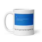 Need to Restart - White Glossy Ceramic Coffee Mug | Office Workplace Humour