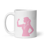 Woman Power, You Are Strong – White Glossy Ceramic Motivational Coffee Gift Mug