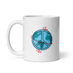 Peace On Earth - White Glossy Ceramic Coffee Mug