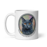 Working Hard For My Cat's Lifestyle - White Ceramic Coffee Mug