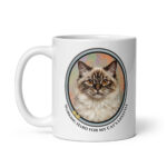 Working Hard For My Cat's Lifestyle - White Ceramic Coffee Mug