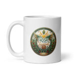Rise and Shine Alcoholics Anonymous Daily Recovery Emblem White Glossy Ceramic Mug