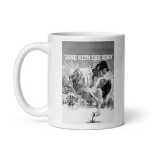 Gone With The Wind Glossy White Ceramic Coffee Mug