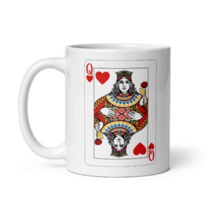 Queen of Hearts - White Glossy Ceramic Coffee Mug