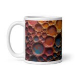 Colourful Crater White Glossy Ceramic Coffee Mug