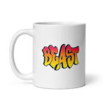 Today's Word is BEAST - White Glossy Ceramic Coffee Mug