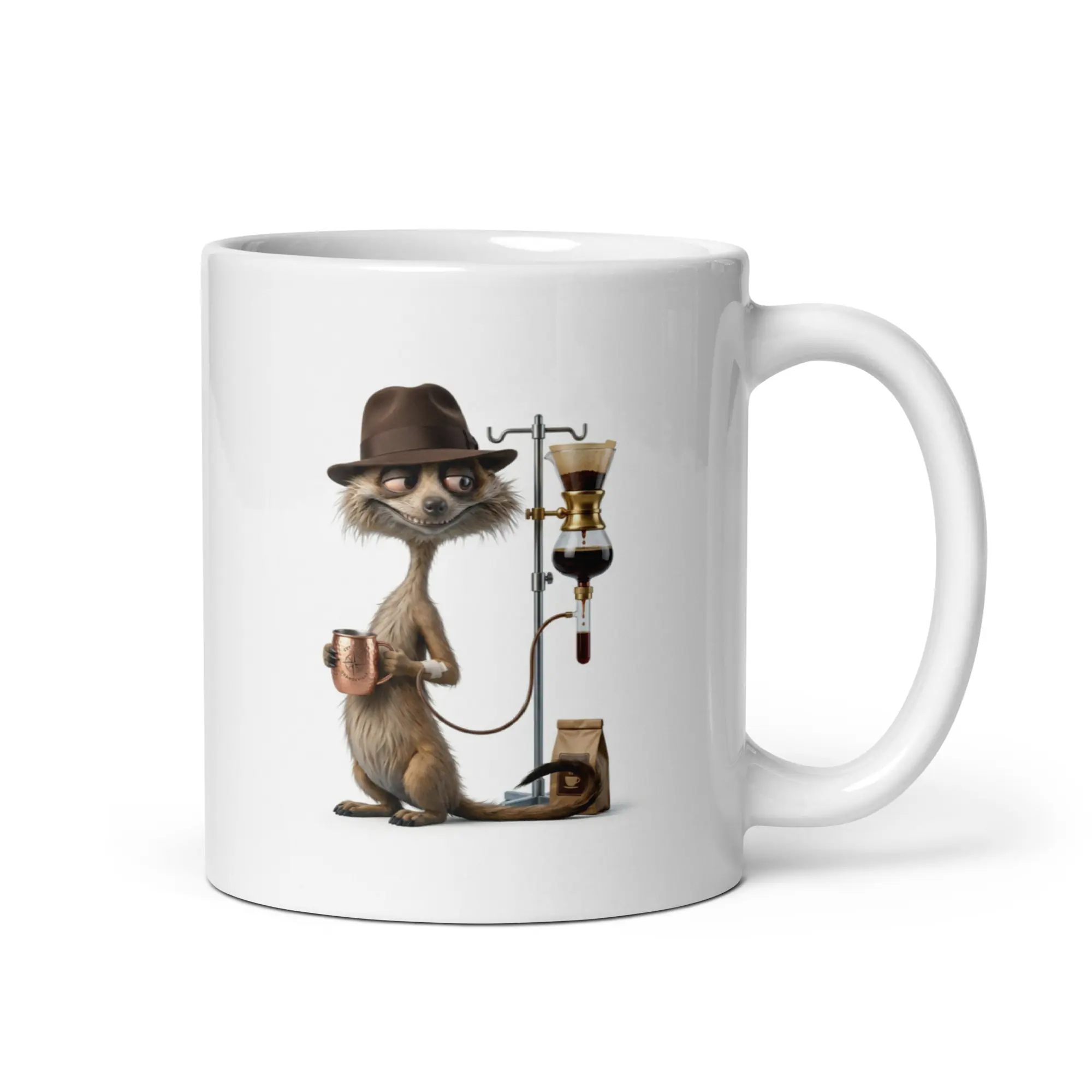 Coffee Time - White Glossy Ceramic Coffee Mug - Image 2