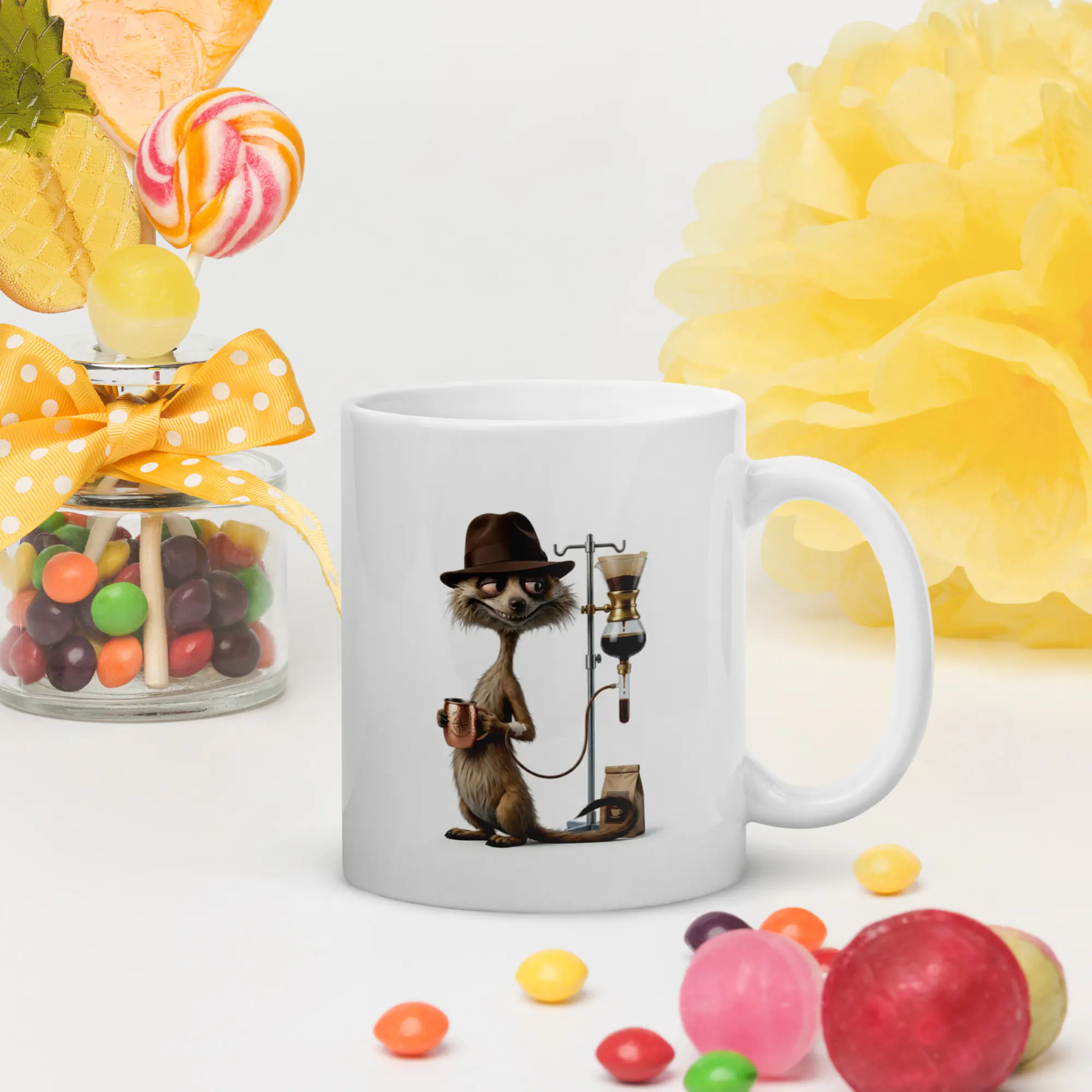 Coffee Time - White Glossy Ceramic Coffee Mug - Image 13