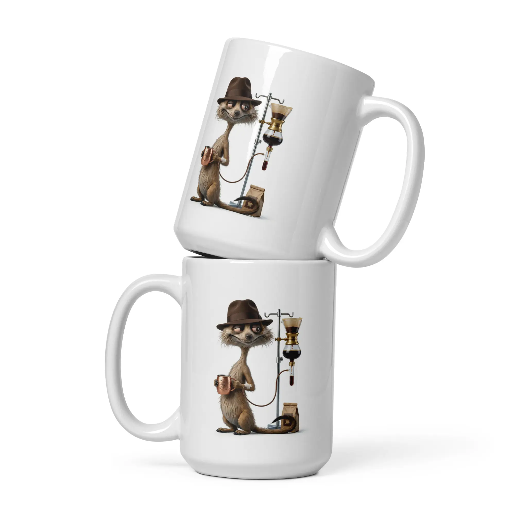 Coffee Time - White Glossy Ceramic Coffee Mug - Image 6