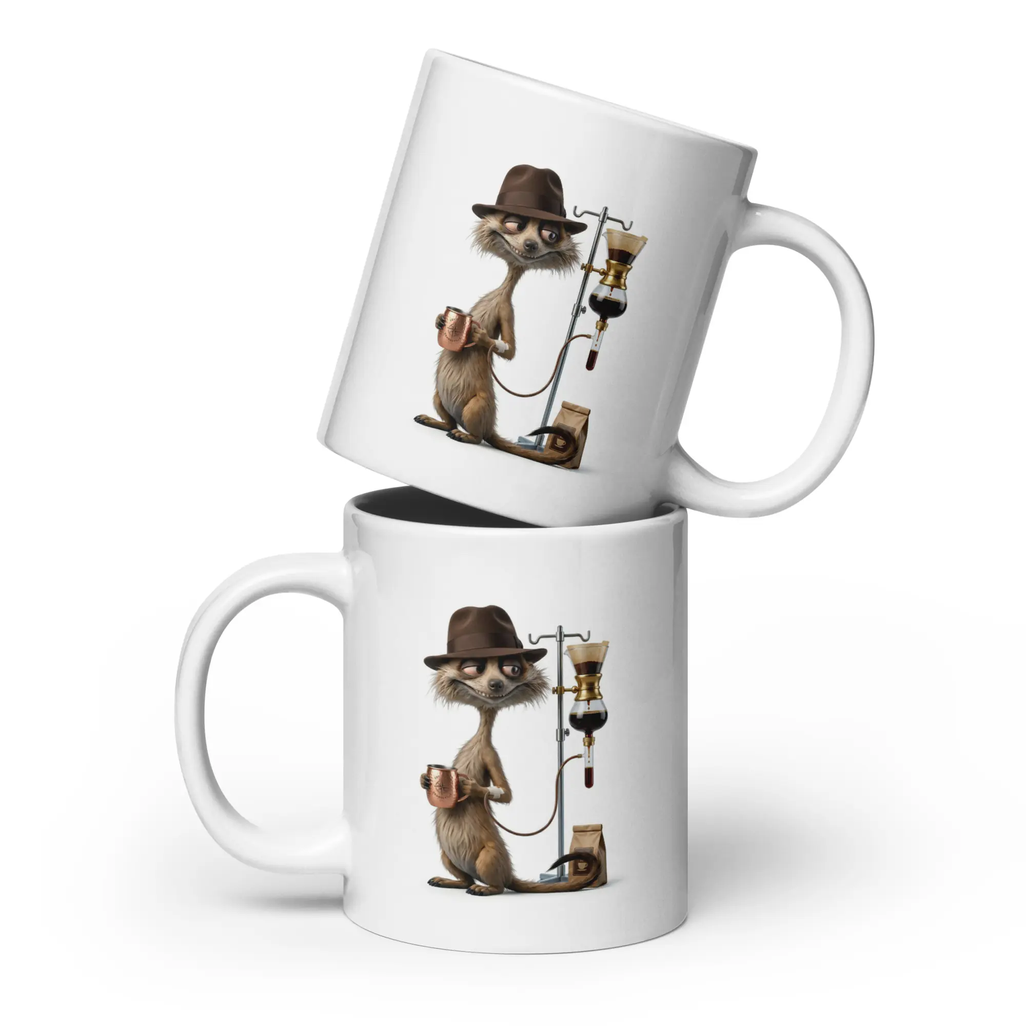 Coffee Time - White Glossy Ceramic Coffee Mug - Image 9