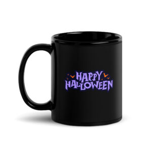 Happy Halloween Black Glossy Mug