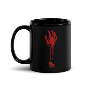 Last Handprint Black Glossy Mug