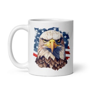 American Eagle - White Glossy Ceramic Coffee Mug