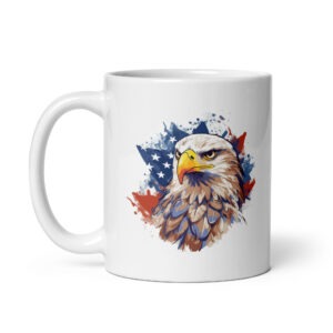 American Eagle - White Glossy Ceramic Coffee Mug