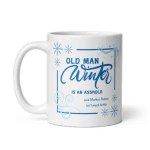 Old Man Winter - White Glossy Ceramic Coffee Mug