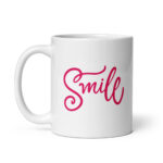 Smile - White Glossy Ceramic Coffee Mug